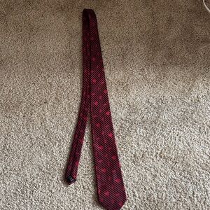 Versace Burgundy and Black Striped Tie